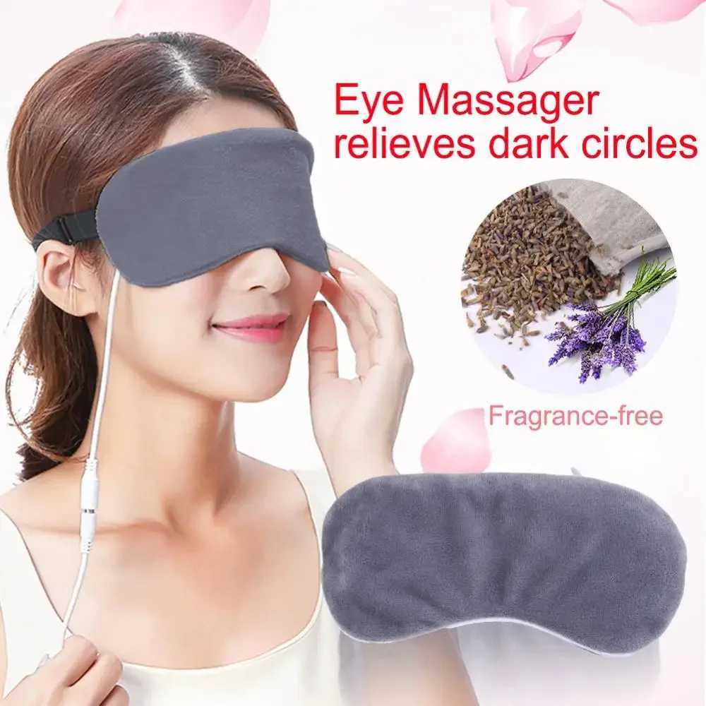 Lavender Eye Mask USB Heating Steam Eyeshade Relieves Dark Circle Eye Massager Patch Fatigue Relief Sleep Travel Eye Shade MaskXJ250103