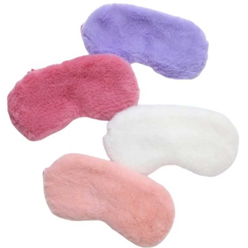 Soft Hairy Sleeping Mask Super Blocking Light Eye Mask Comfortable Travel Sleeping Aid Eyepatch Eye Shade Cover for Yoga NapXJ250103