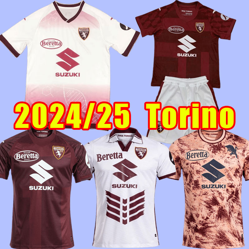24 25 Torino FC soccer jerseys maglia da calcio BELOTTI FALQUE IZZO NKOULOU ZAZA BASELLI 2024 2025 torino home away third Maillot de football Shirt Top thailand