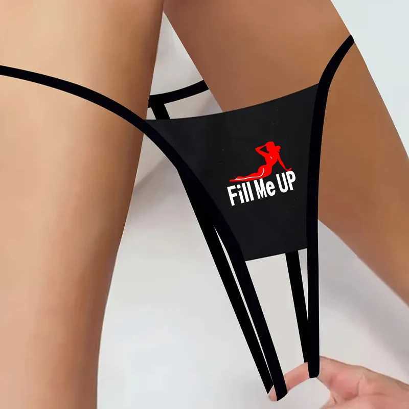 Hot selling womens sexy letter printed thong underwear open crotch underwear womens crotch underwear G-strings W250103