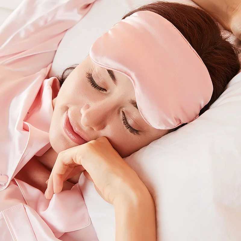 100% Natural Silk Sleeping Eye Mask Shade Soft Sleep Mask Eye Patch Breathable Eyeshade Sleeping Bandage on Eyes For SleepingXJ250103