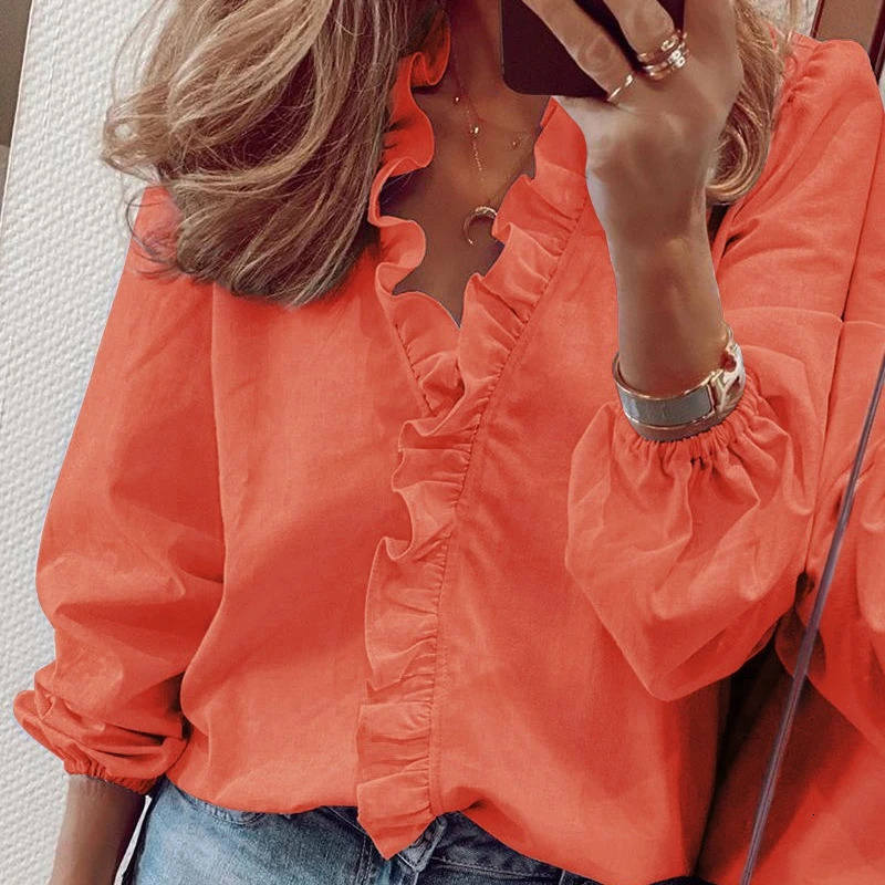 Solid color casual loose womens fashionable top autumn retro womens oversized shirt and elegant womens top 250102