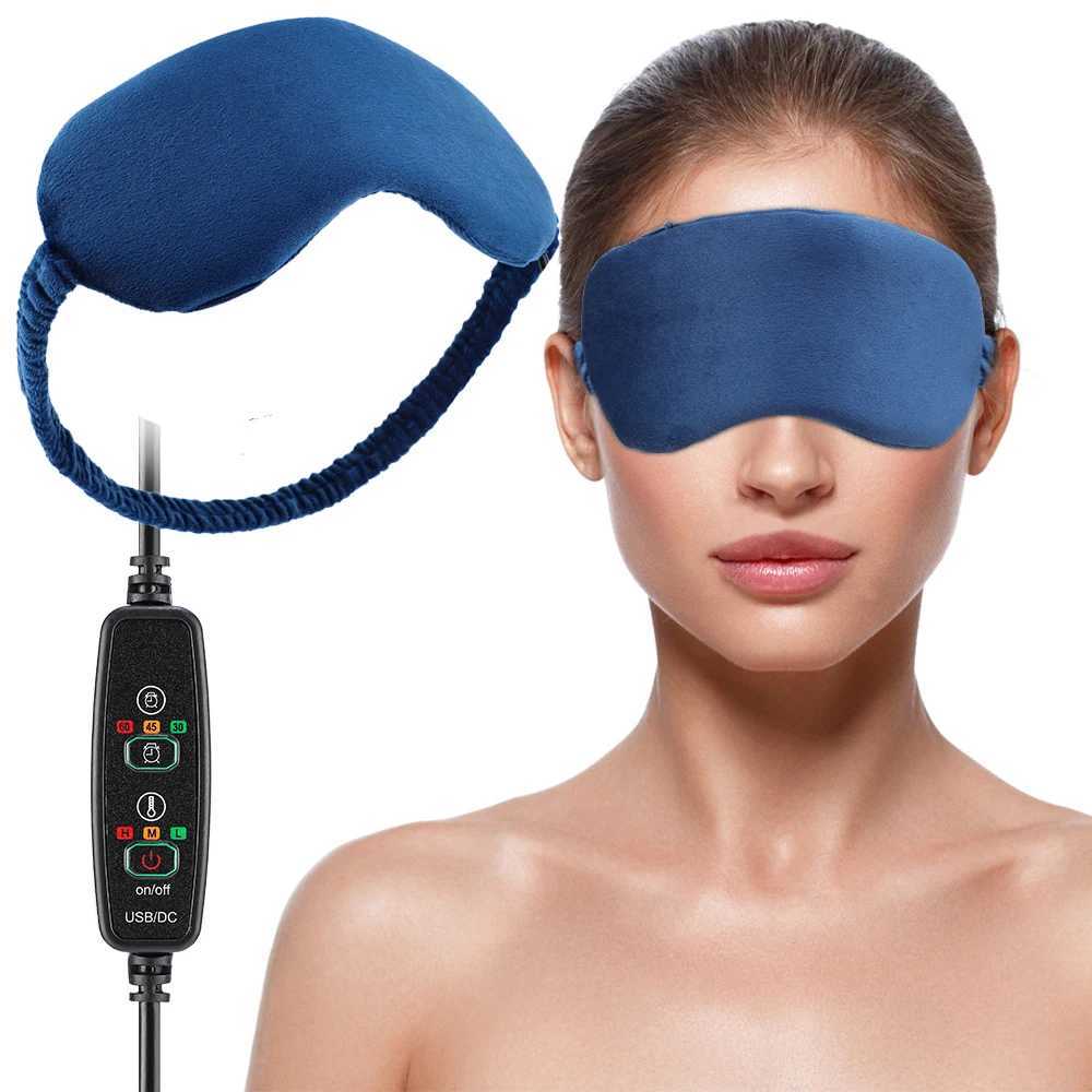USB Heated Eye Mask Hot Compress Sleeping Mask Blindfold Sleep Eye Cover Eyes Patch Shade Night Travel Nap Heating EyeshadeXJ250103
