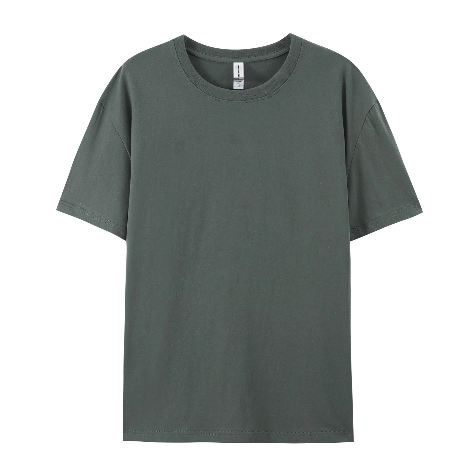 Men T-shirts White Black Short Sleeve Loose Round Neck Bottoming Shirts Trendy Casual Solid Color Pullover Tops Male Clothing 250102