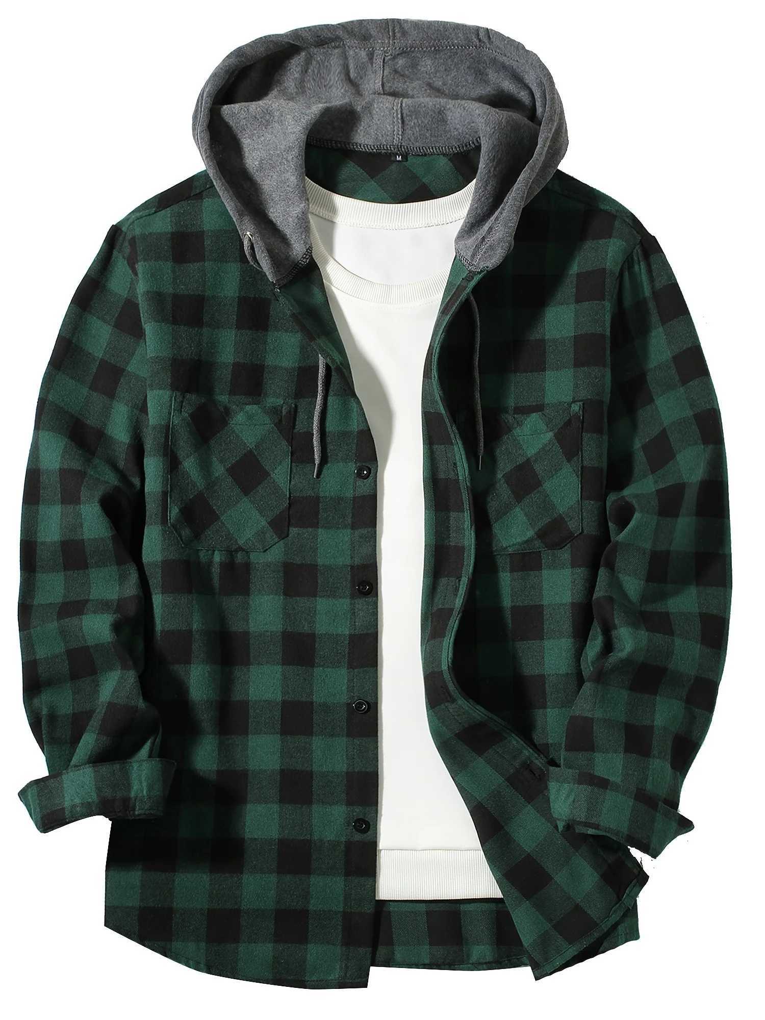 New outerwear for spring and summer mens loose plain hoodie large size fashionable casual long sleeved street shirt StyleS-3XL W250103