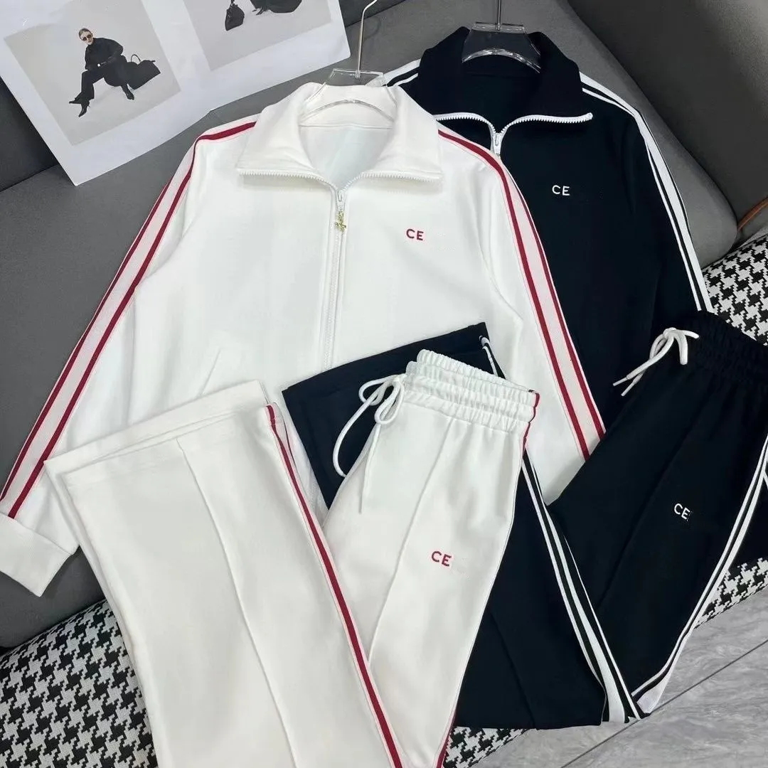 2025 autumn womens tracksuit designer women suit air cotton letter graphic set cardigan jacket casual trousers two-piece outdoor sports Suit Asian Size