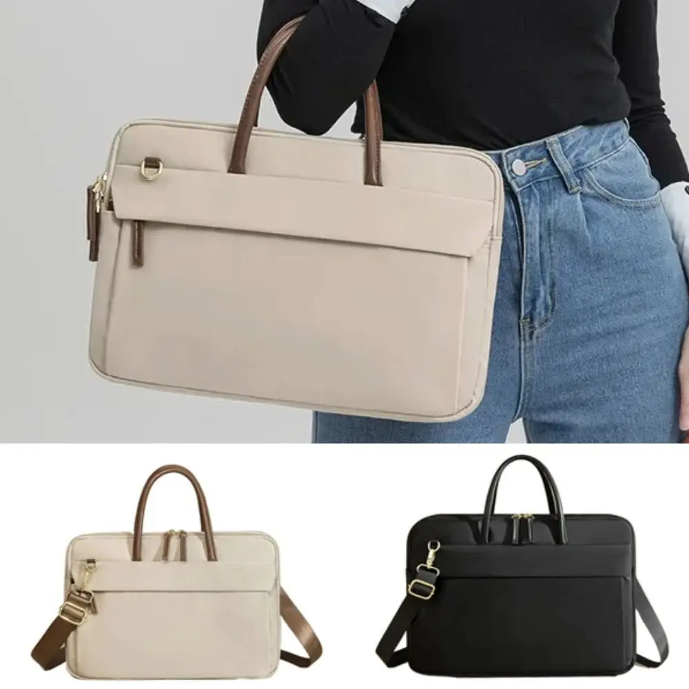 Waterproof Laptop Sleeve Case Shockproof Multilayer Laptop Shoulder Bag Large Capacity Handle Notebook Pouch 250102