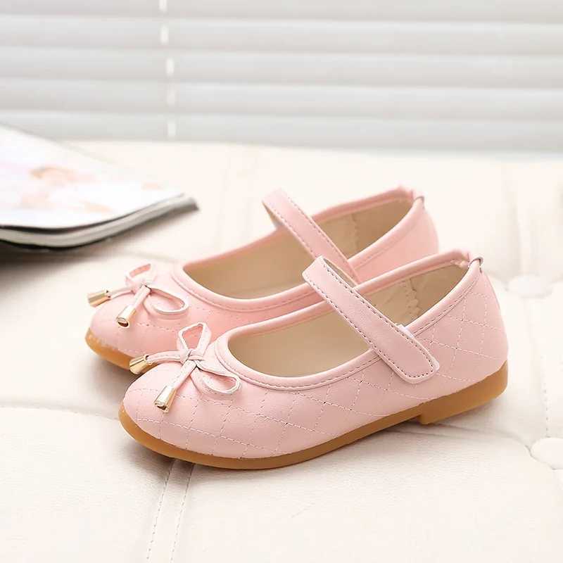 Autunm Summer Baby Princess Girls Apartment Childrens Shoes Black White Red Princess Student Shoes M250103