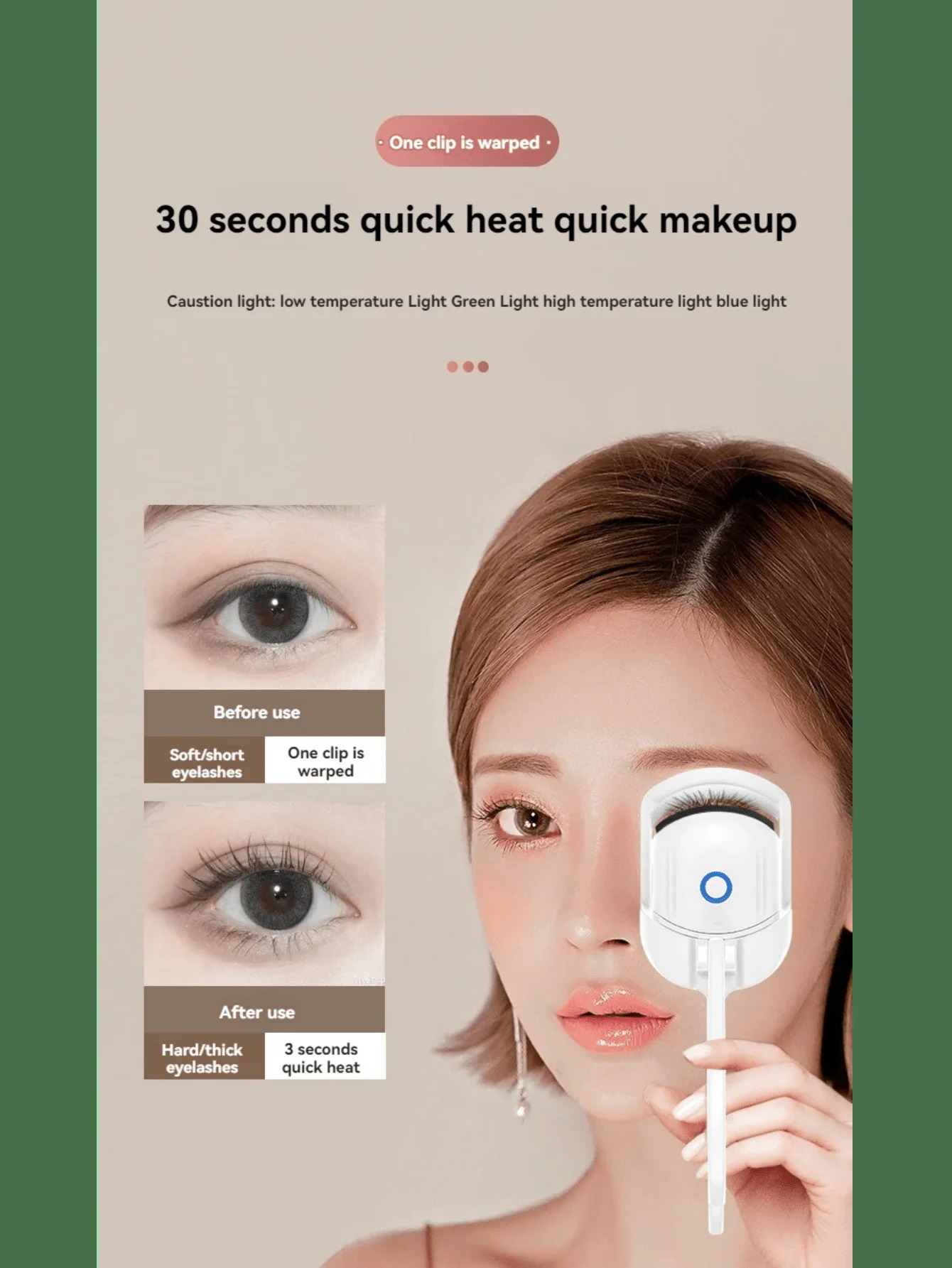 Electric Eye Lash Perm Eyelash Curler with 3 Levels of Temperature Control 241226