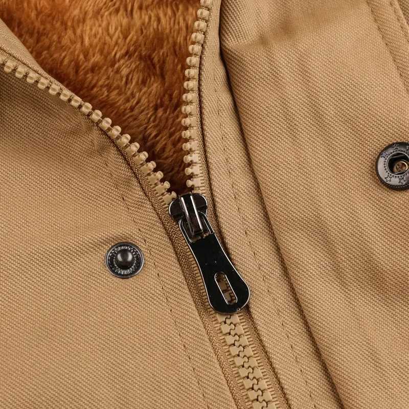 The best-selling winter casual plus size mens hoodie with wool lining and thick mid length jacket W250103