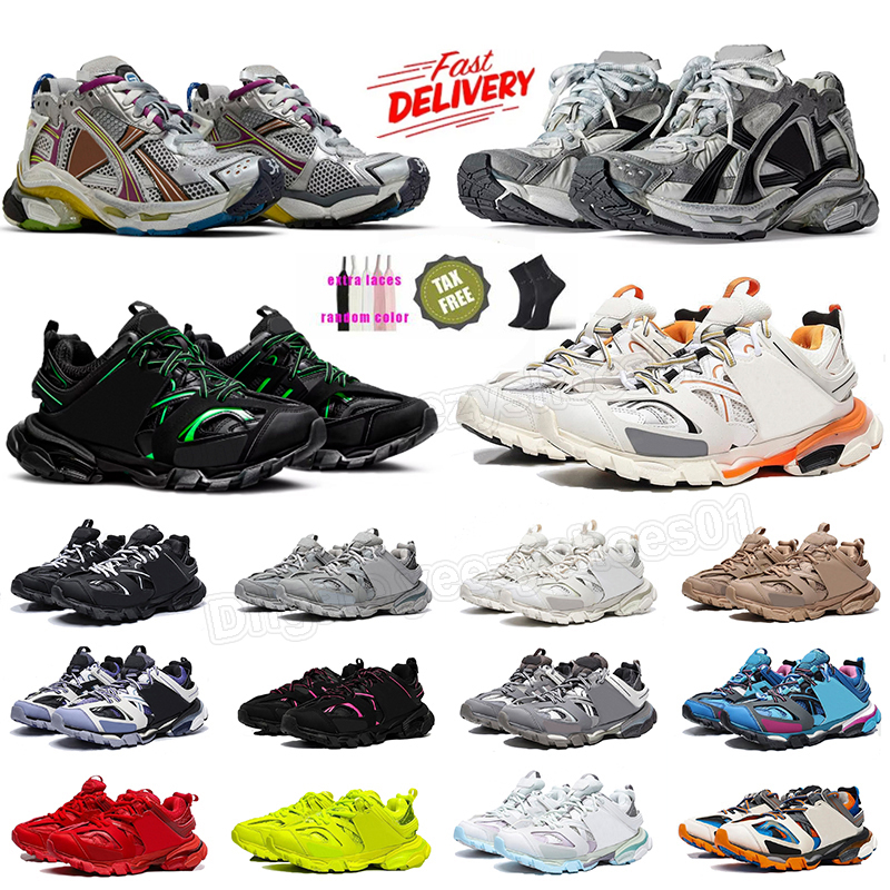 Runner 7.0 7.5 Tracks 3 Luxury Casual shoes Paris Platform Transmit sense BURGUNDY Deconstruction Trainers Men Women Skate Sneaker jogging dhgate Size 35-46