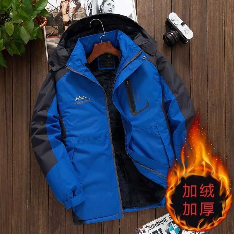 2024 Autumn Winter Fashion Sports Waterproof Wool Thick Warm Jacket Mens Casual Loose Large Premium Coat 2XL-5X W250103