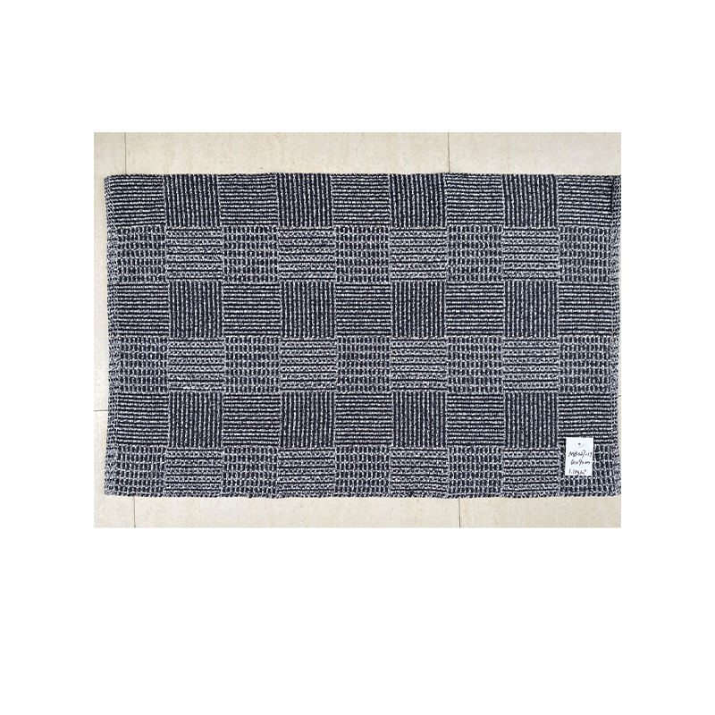 Premium Handmade Cotton Floor Mat - Elegant Weaved Texture Ideal for All Rooms