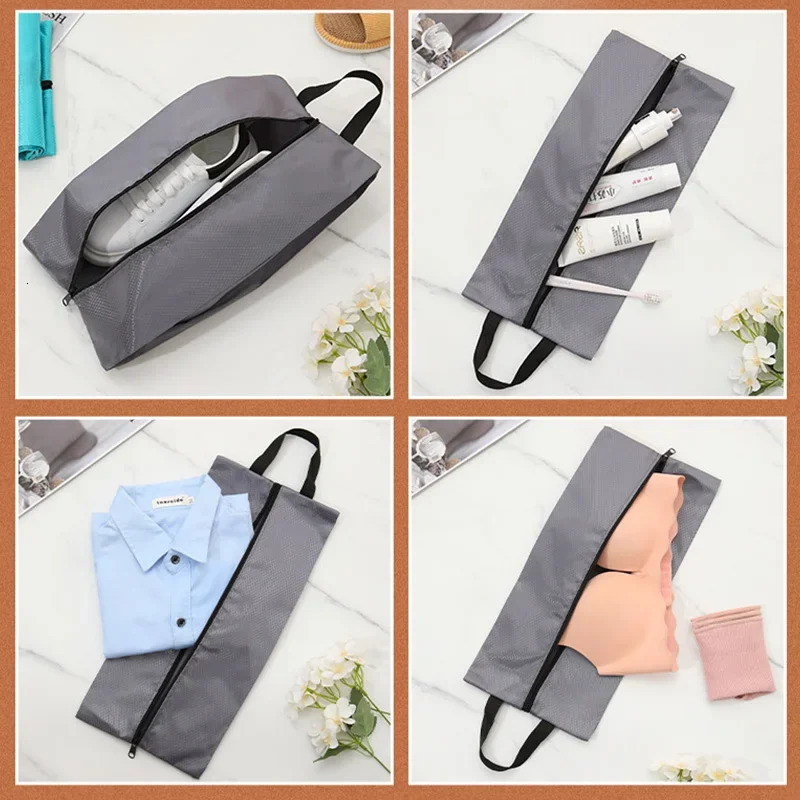 Portable Shoe Storage Bags Travel Cover Pouch Waterproof Pocket Unisex Zipper Organizer Bag Moistureproof Pack 241226