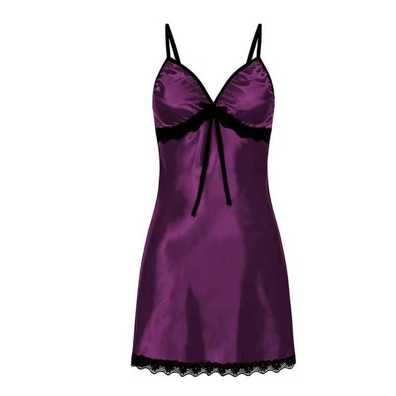 Womens sexy sleepwear large-sized lace hanging sleepwear sleeveless sleepwear V-neck sleepwear multi-color optional sleepwear W250103