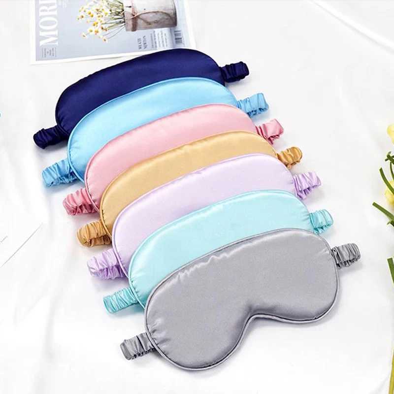 100% Pure Silk Double-Side Shading EyeShade Sleeping Eye Mask Cover Eyepatch Blindfolds Eyeshade Health Sleep Shield LightXJ250103