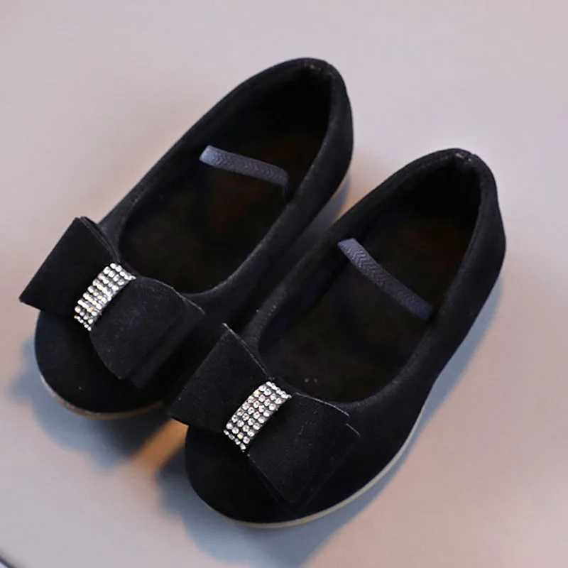 Girls Childrens Shoes Princess Fashion Solid Color Spring/Summer Childrens Bow Baby Shoes Sweet Princess Loafers CSH1270 M250103