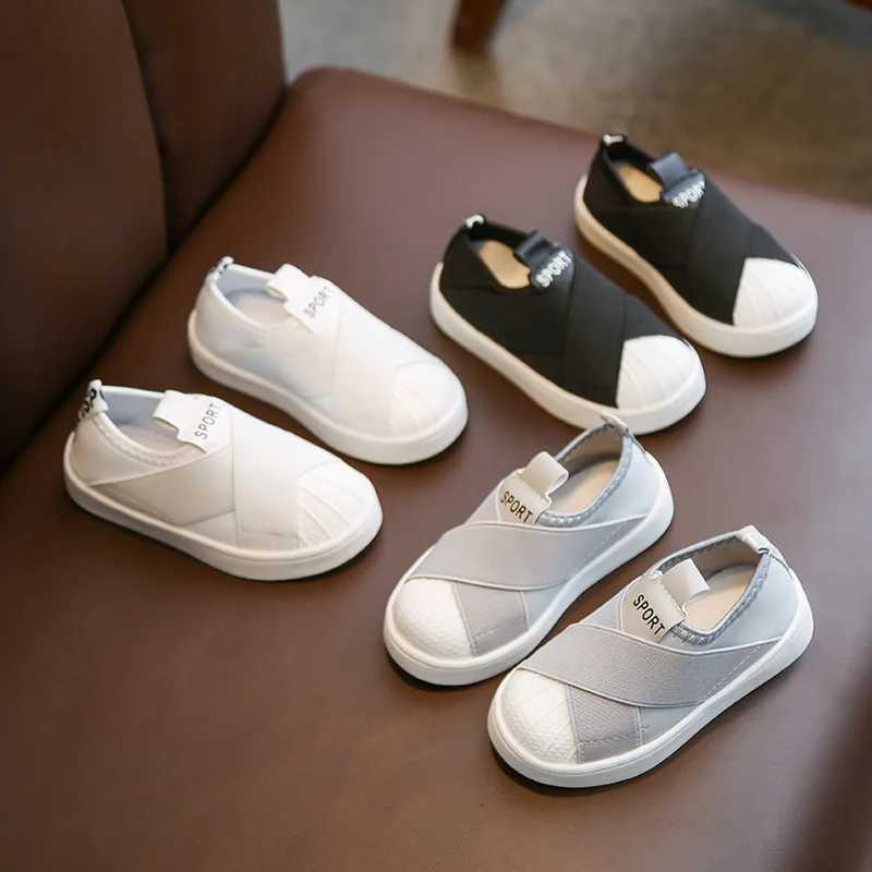 Childrens casual shoes boys sports shoes girls sports shoes childrens shoes childrens shoes white black gray spring canvas shoes CSH1575 M250103
