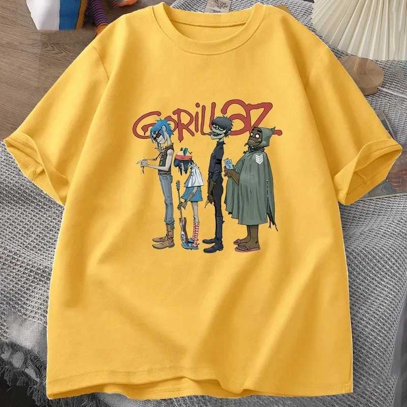 Music Band Gorillaz PUNK ROCK T Shirt Men Women Summer 90s O-neck Cotton Short Sleeve T-shirts Clothes Vintage Y2K Clothing TeeXJ240102
