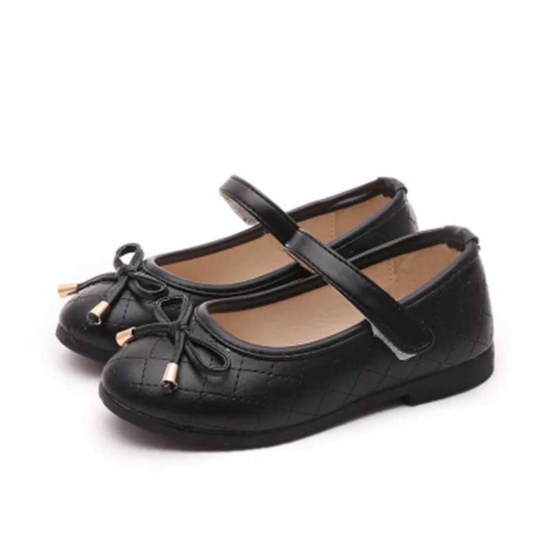 Autunm Summer Baby Princess Girls Apartment Childrens Shoes Black White Red Princess Student Shoes M250103