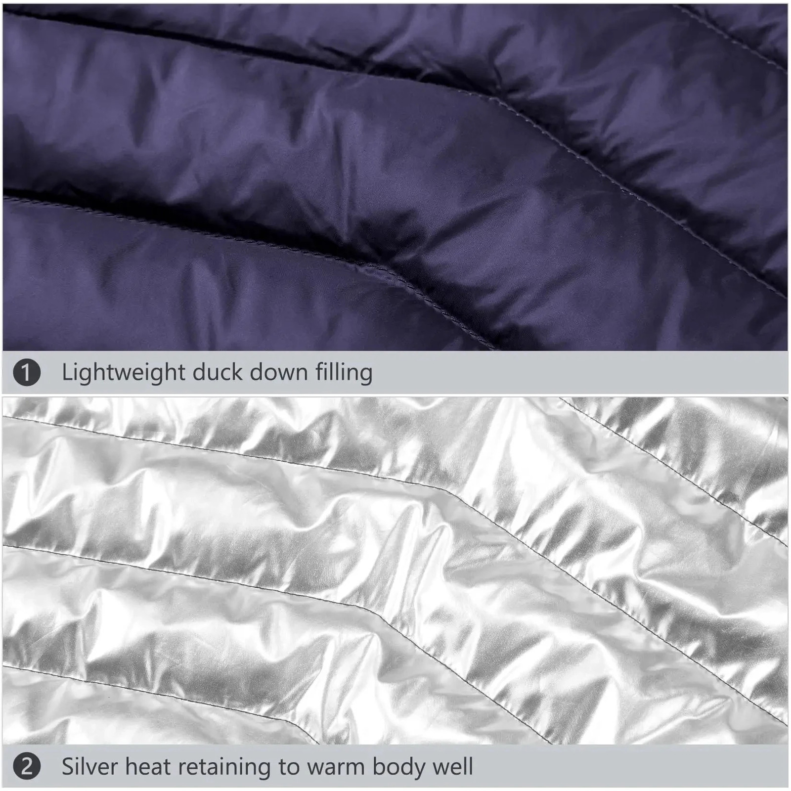 GOLDEN CMAEL Mens Packable Down Jackets Hooded Lightweight Puffer Insulated Winter Coat for Men Travel Outdoor Hiking Jacket 250102