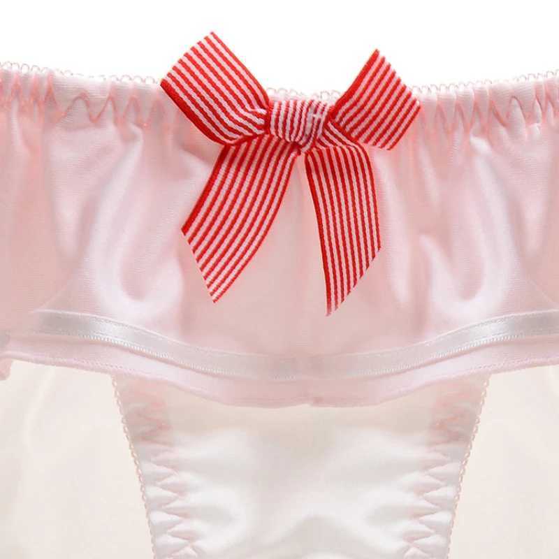 Japanese Navy Style Cartoon College Cosplay Milk Silk Underwear Bow Sexy Cute Lovely Womens Panties High Elasticity BreifsXJ250103