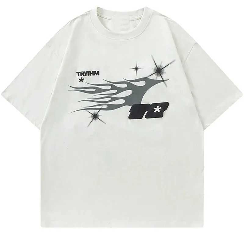 Hip Hop Oversized T Shirt Men Harajuku Letter Graphic Print Punk Gothic Tshirt 2023 Fashion Summer Cotton Loose Tee Shirts TopsXJ240102