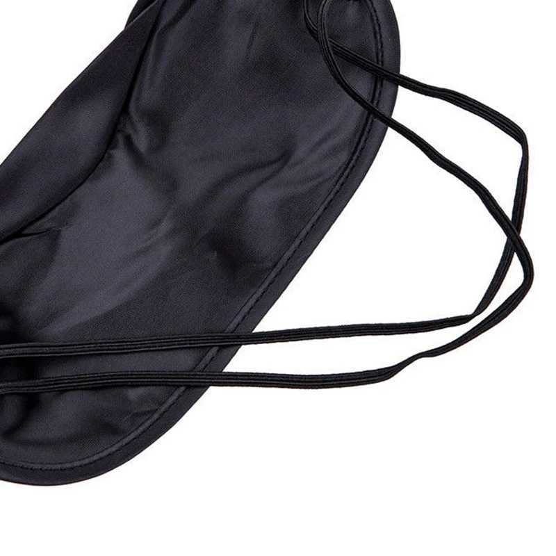 1pc Black Sleep Mask Natural Sleeping Eye Mask Eyeshade Cover Shade Eye Patch Women Men Soft Portable Blindfold Travel EyepatchXJ250103