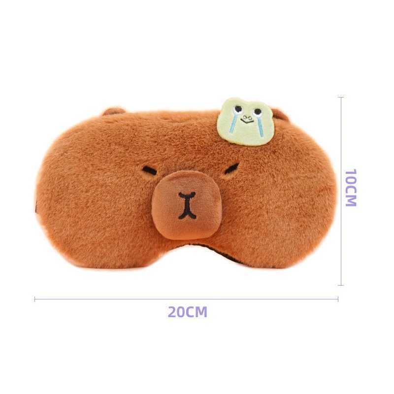 Cartoon P Capybara Sleep Mask Alleviates Fatigue Comfort Eyeshade Home Lunch Break Travel Sleeping Eye Mask EyepatchXJ250103