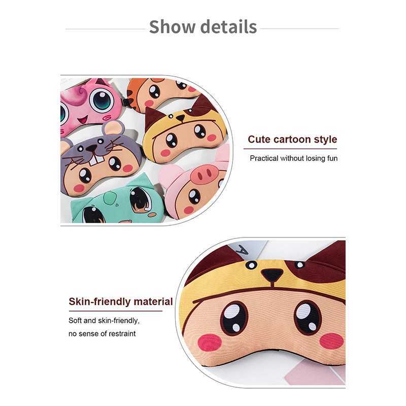 Sleeping Mask Eyepatch Eye Cover Cotton Creative Lovely Cartoon for Eye Travel Relax Sleeping Aid Eye Patch Shading Eye MaskXJ250103