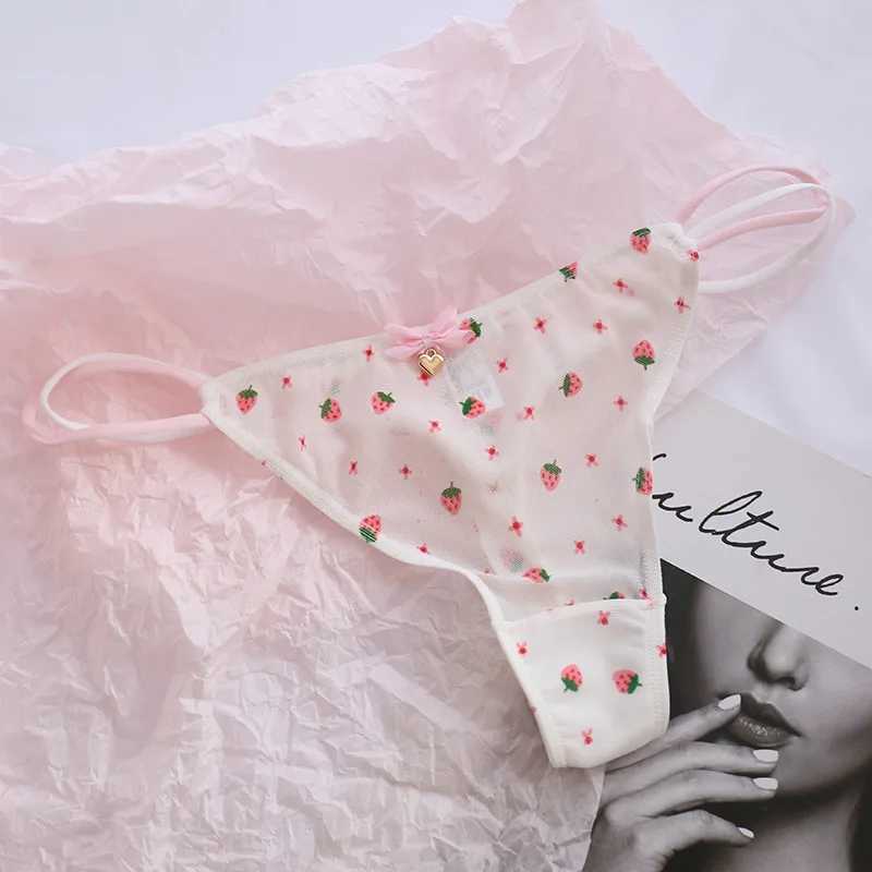 Sexy Underwear Transparent Strawberry Cherry Low Waist Animal Seamless Underwear for Women Cute Women Mesh Underwear for Women W250103