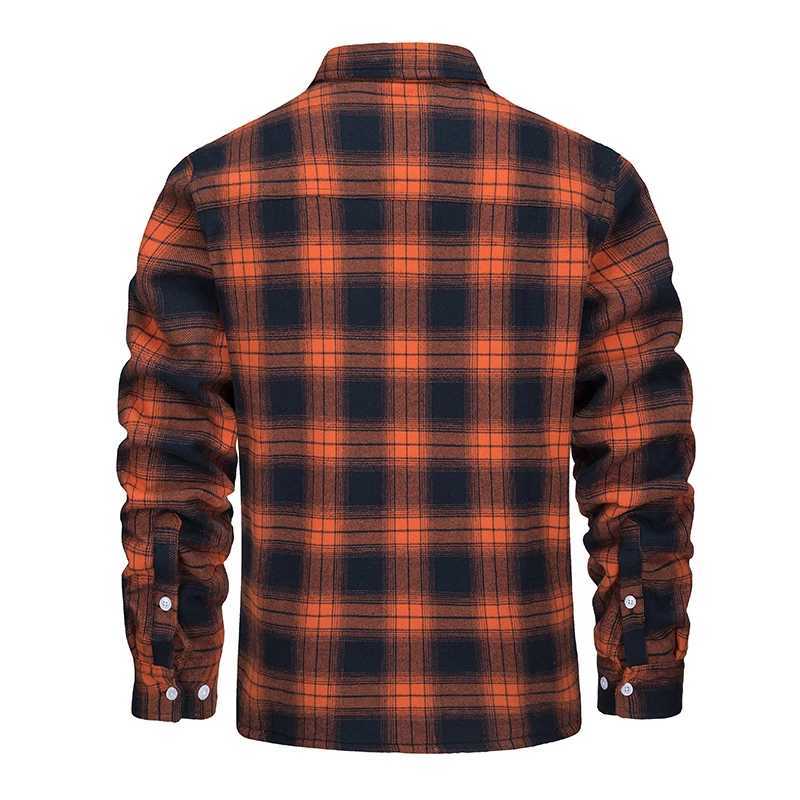 MAGCOMSEN mens wool plain flannel shirt jacket button up casual cotton jacket thick spring work jacket Sherpa jacket W250103