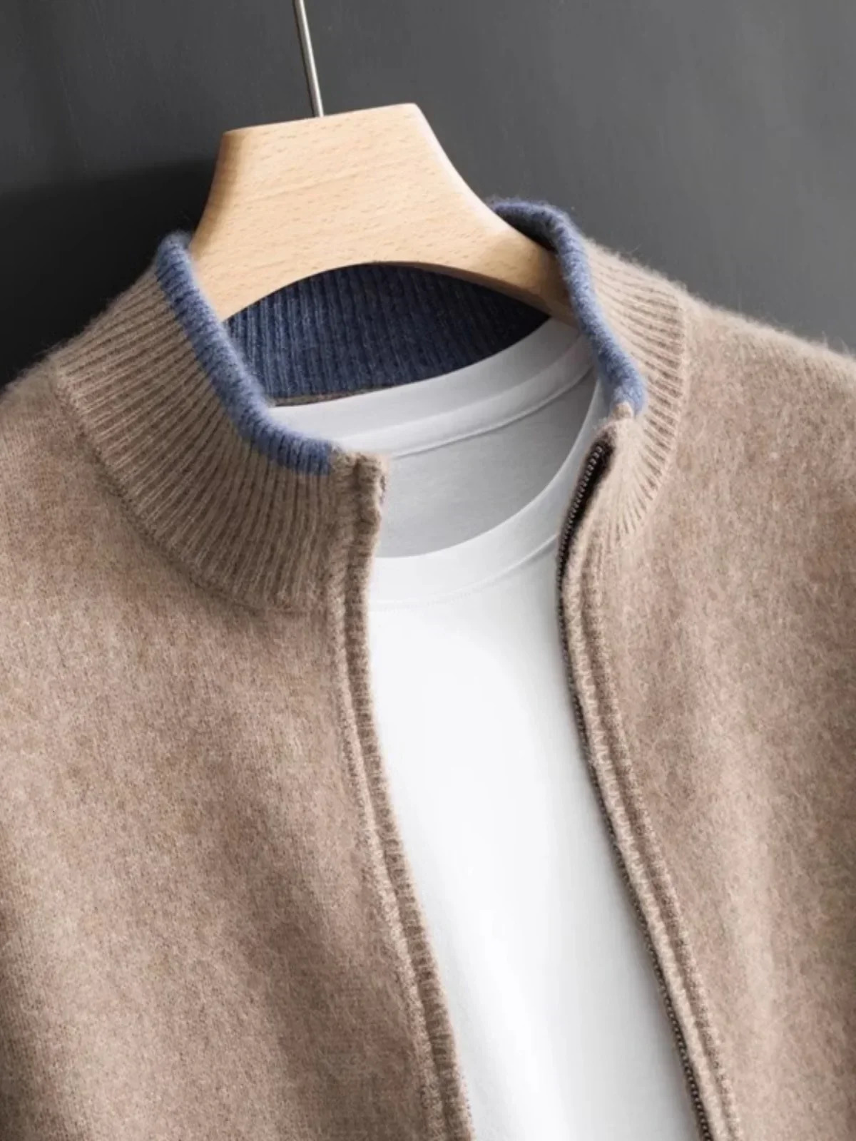 Men 2024 Autumn Winter Loose Cashmere Sweater Coats Mens Long Sleeve Cardigan Jackets Male Wool Business Knit Overcoats I06 241223