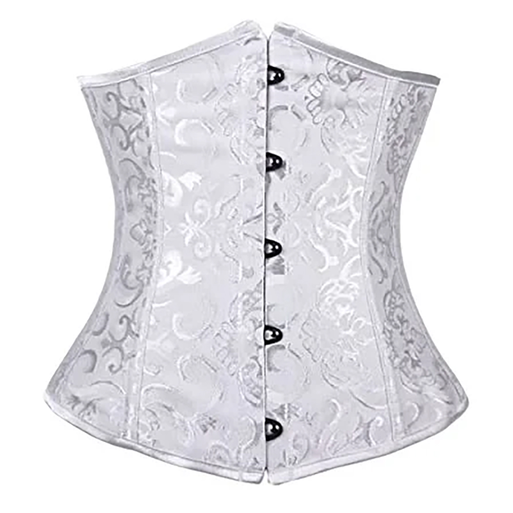 Waist Cincher Underbust Corset Black Boned Bustiers Floral Print Women Sexy Lingerie wholesale retail 8172
