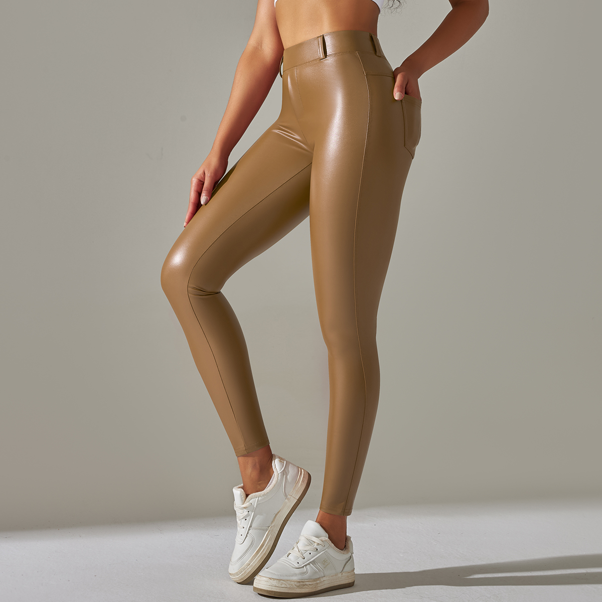 Black Pu Pants High Waist Leather Sexy Warm Winter Leggings Fleece Trousers Women Thick Stretch