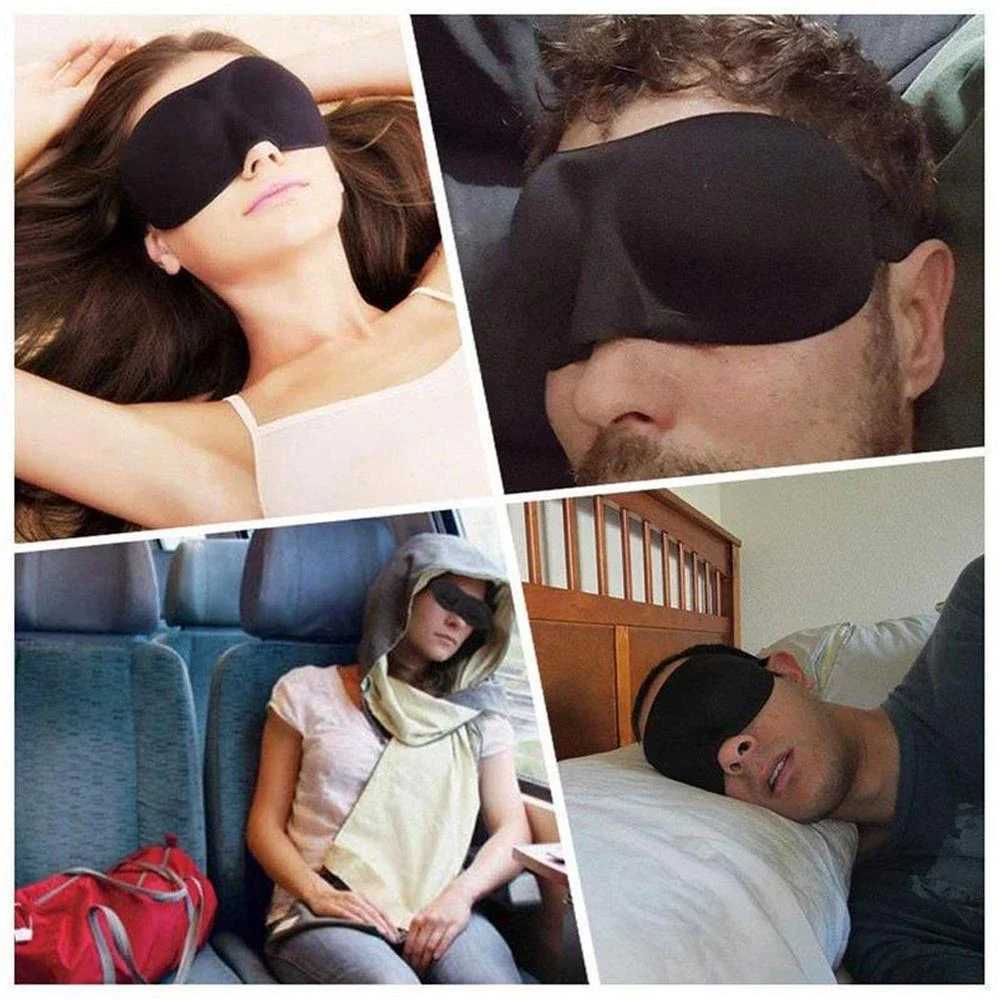 Eye Mask for Sleeping 3D Contoured Cup Blindfold Concave Molded Night Sleep Mask Block Out Light Women Men Travel Office HomeXJ250103