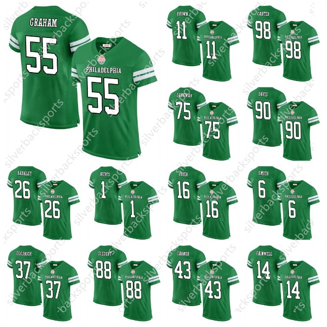 Saquon Barkley Football Jersey Cooper DeJean AJ Brown DeVonta Smith Jason Kelce Brian Dawkins Jersey Reed Blankenship Randall Cunningham Zack Baun Foo