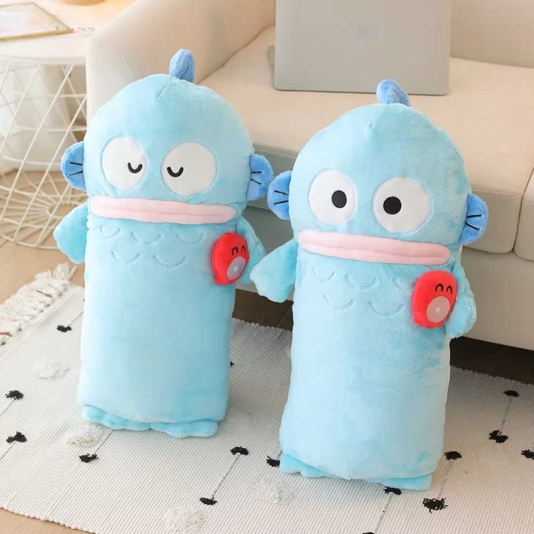 60cm Cute Hangyodon Long Cushion Stuffed Anime Cartoon Throw Pillow Sofa Bed Back Cushion Home Decor Xmas GiftsXJ250102