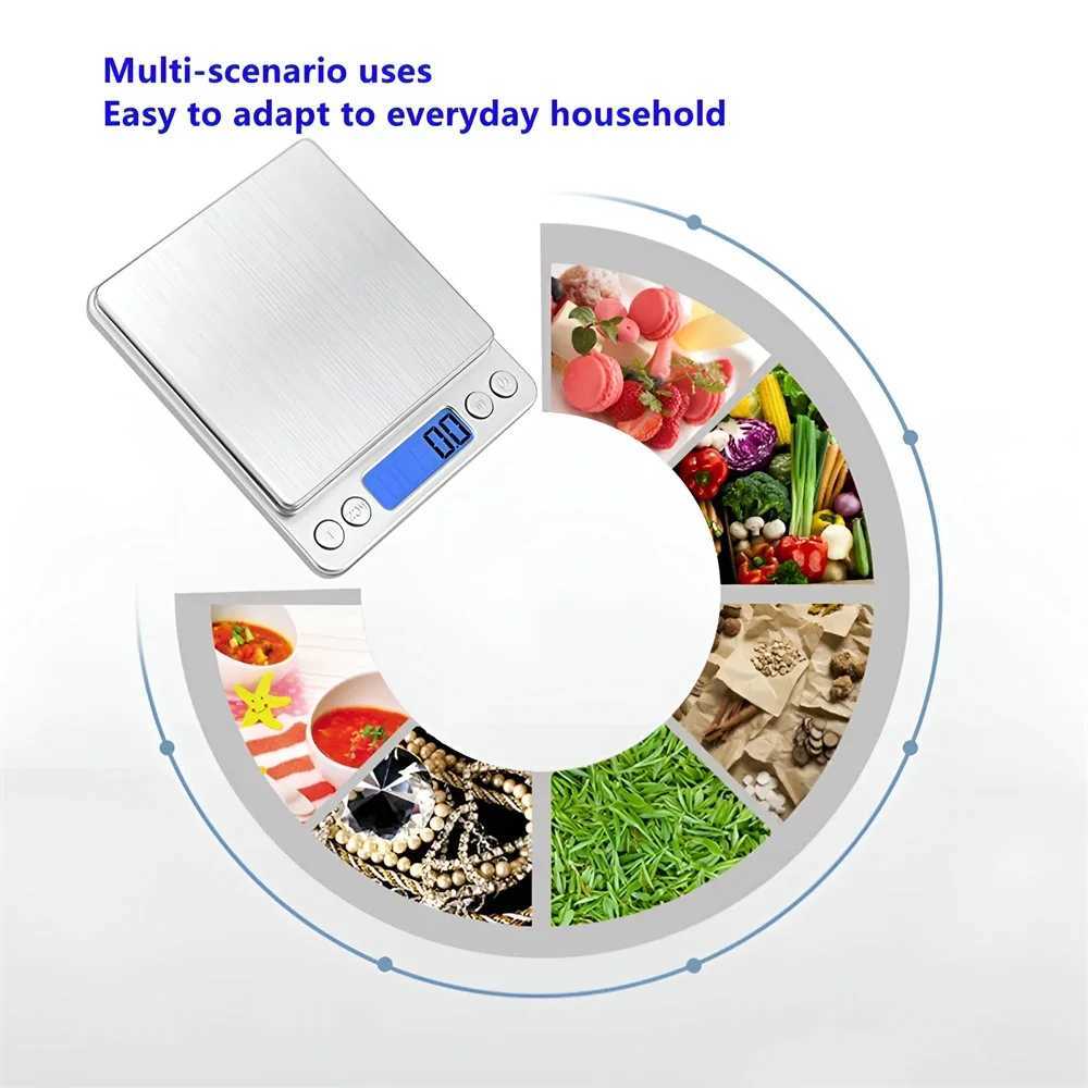 Digital Kitchen Scale 500/0.01/3000g/0.1g Small Jewelry Scale Food Scale Digital Weight Gram and Ozzy Digital Gram Scale W250103