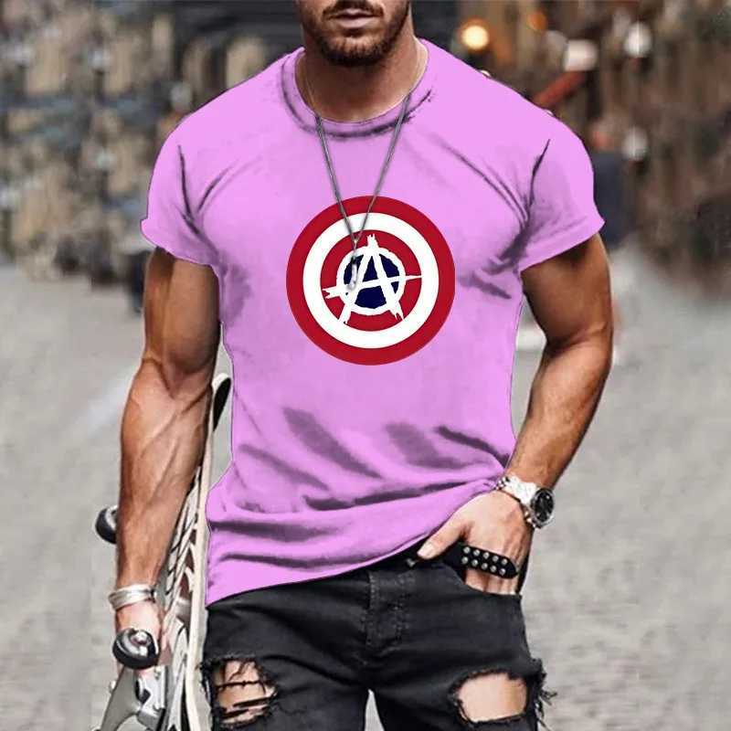 2024 New T-shirt Mens 3D Printed Pattern T-shirt Short Sleeve Retro Top Mens Round Neck ClothingXJ240102