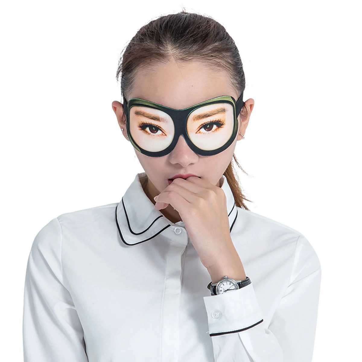 Creative Funny Glasses Eye Eyeshade 3D Steric Spoof Sleeping Eyeshade for Home Travel Outdoor Pretend to be Graceful PatteXJ250103