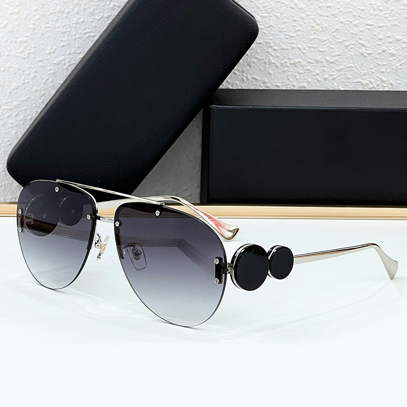 Vintage Frameless Pilot Sunglasses For Mens Womens Oval lens 2250 Luxury Designer Sunglasses Outdoor Goggles UV400 Glasses With box