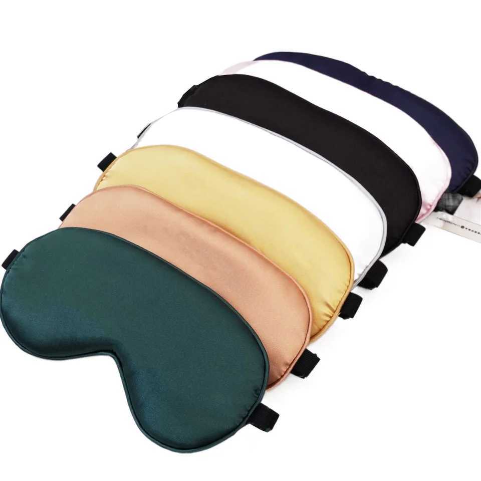 Sleep Mask Silk Eye Dream Night Mask Cover Soft Relax Eyes Bandage Sleeping Blindfold For Women Men Night Nap Heath Relaxed NapXJ250103