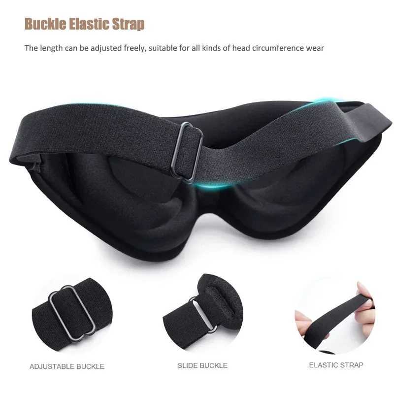 3D Sleep Eye Mask for Men and WomenBreathable Night Blindfold99% Light Blocking Sleeping MaskEye Cover Patch for Travel NapXJ250103