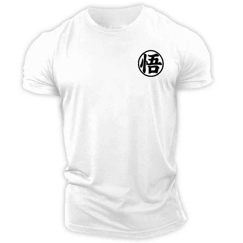 Gym Short Sleeve Fashion Japanese Anime Tops Tee Shirts Hip-Hop Unisex 100%Cotton T-Shirts 2023 New Mens Clothing S-4XLXJ240102