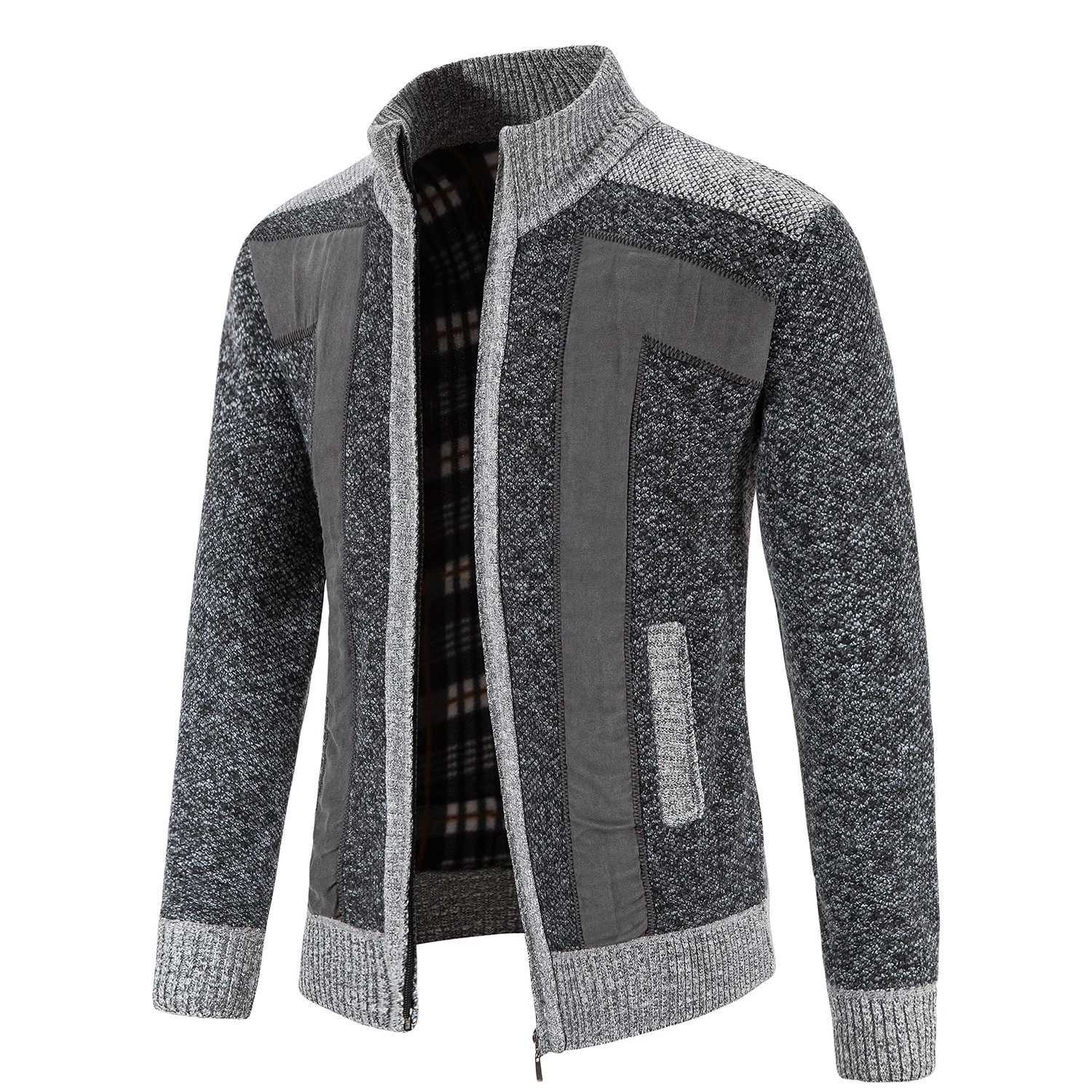 Autumn Spring Sweater Mens Open Zipper Turtle Neck Jacket Y2K Sweater Winter Hombre Cold Coat Knitted Jumper Sweater W250103