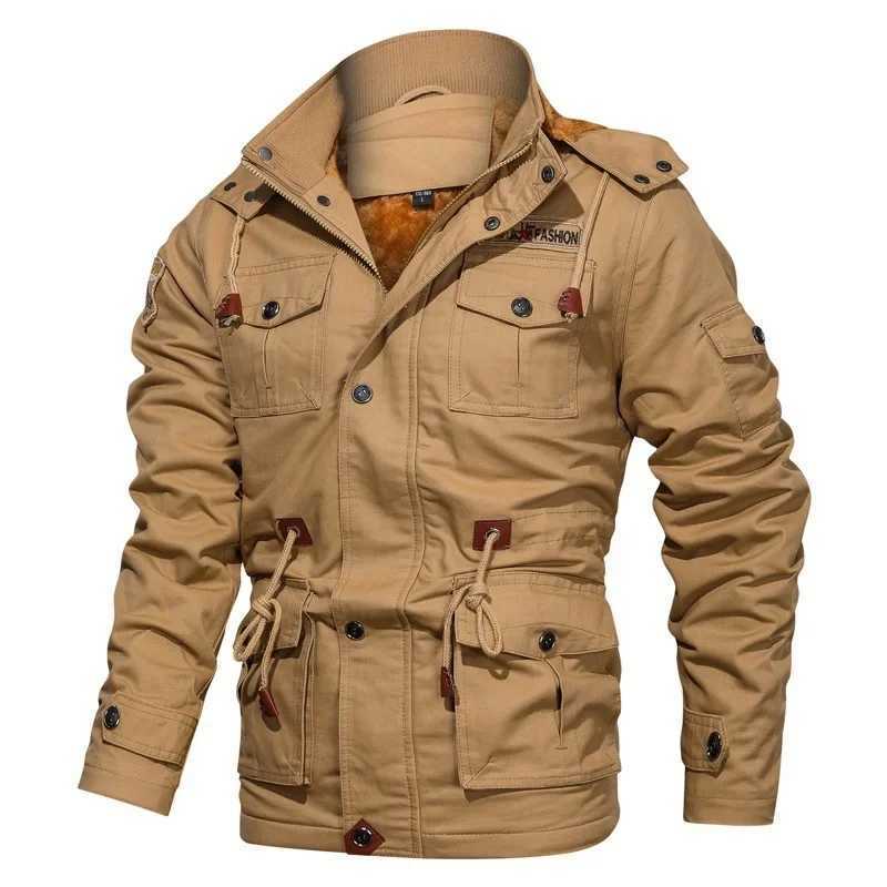 The best-selling winter casual plus size mens hoodie with wool lining and thick mid length jacket W250103