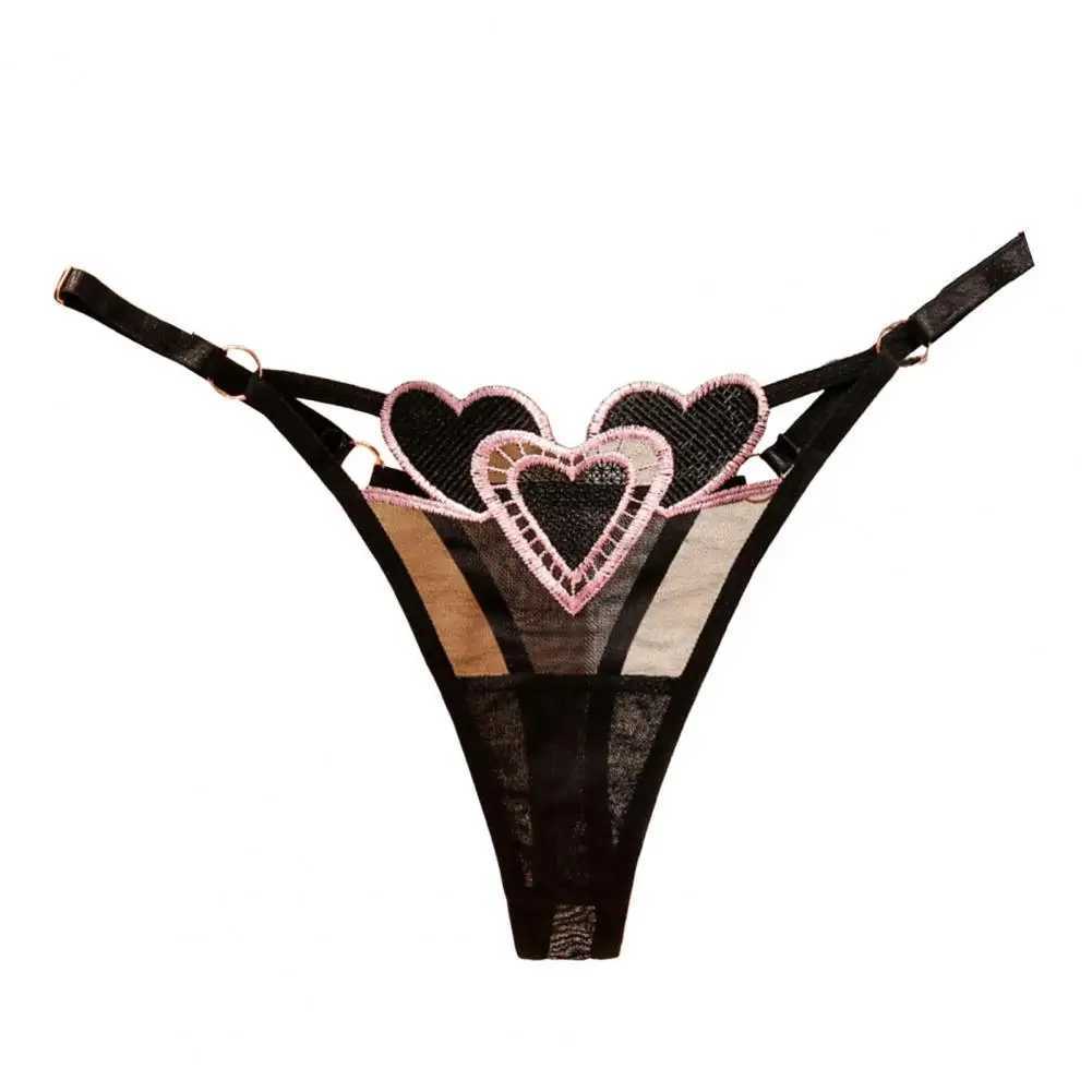 Women Panties Heart Pattern Breathable Embroidery No Constraint Seductive Soft Low Waist Panties Women Underpants For Inner WearXJ250103