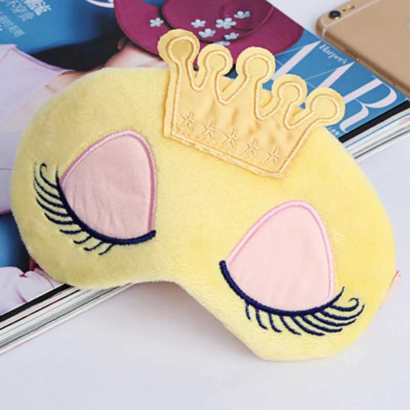 Sleeping Eye Mask Eyeshade Cover Natural Crown Relax Rest Eye Patch Soft Portable Blindfold Eyepatch Travel Home Party GiftsXJ250103