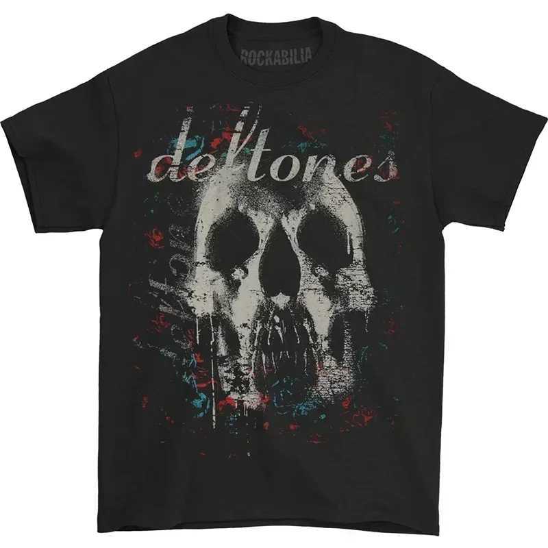 Deftones T Shirt Men High Quality Cotton T-shirt Fashion Women Short Sleeve Tops Punk Music Style Metal American Tee ShirtXJ240102